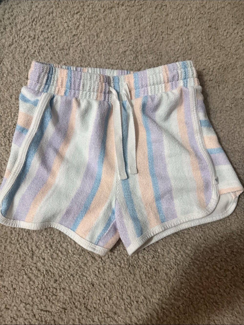 Roxy Pastel Striped Terry Athletic Shorts